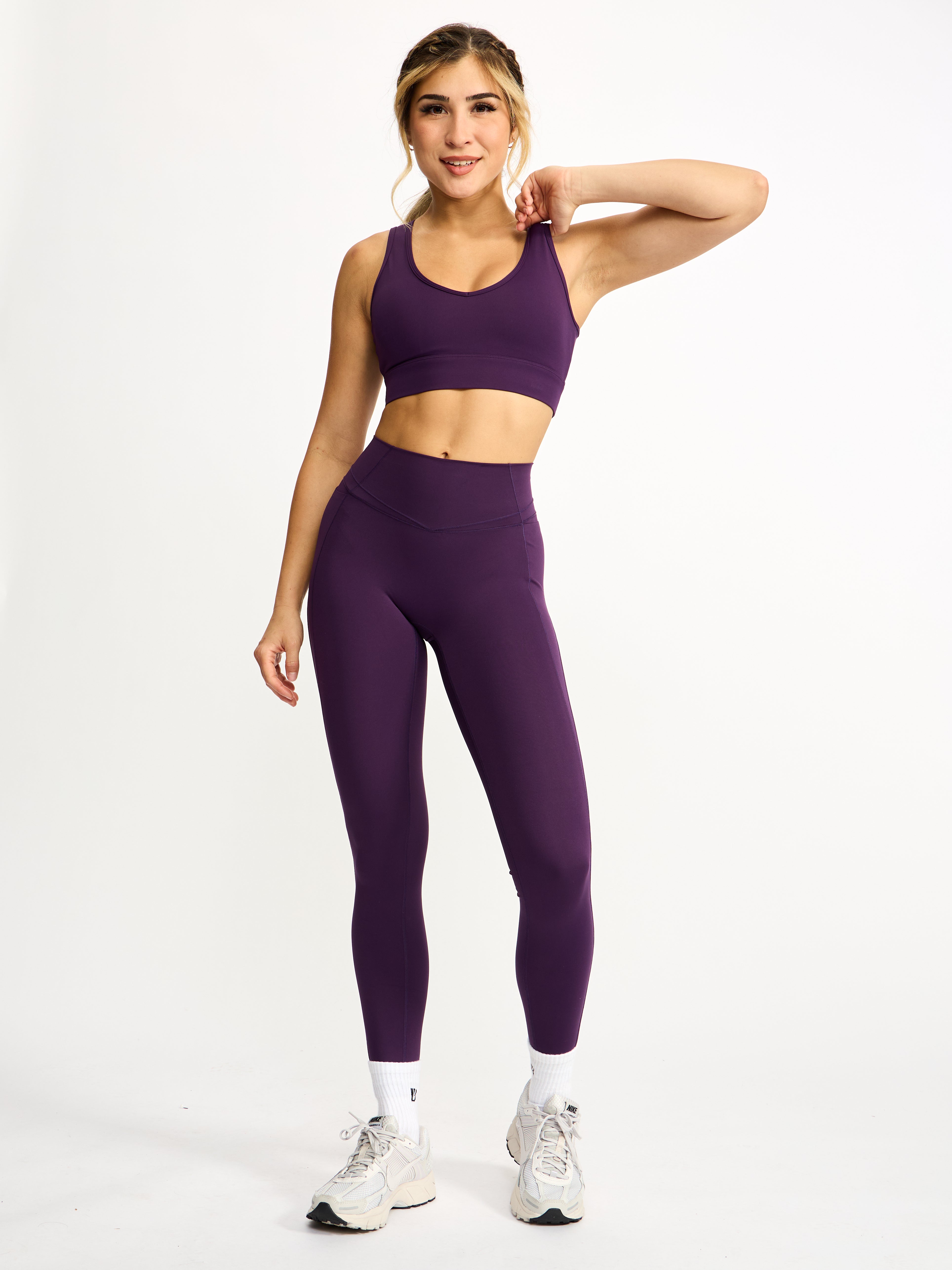 Everyday Airbrush Pocket Legging - Eggplant Purple