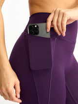 Thumbnail 3 of Everyday Airbrush Pocket Legging - Eggplant Purple, 3 of 6