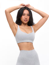 Thumbnail 4 of Dream Heathered Sports Bra - Heather Grey, 4 of 6