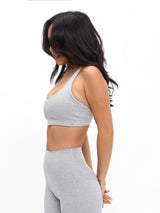 Thumbnail 5 of Dream Heathered Sports Bra - Heather Grey, 5 of 6