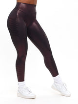 Thumbnail 3 of Moto Pocket Legging - Black Cherry Patent, 3 of 5