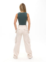 Thumbnail 4 of Curvy Stretch Cargo Pant - Bone, 4 of 9