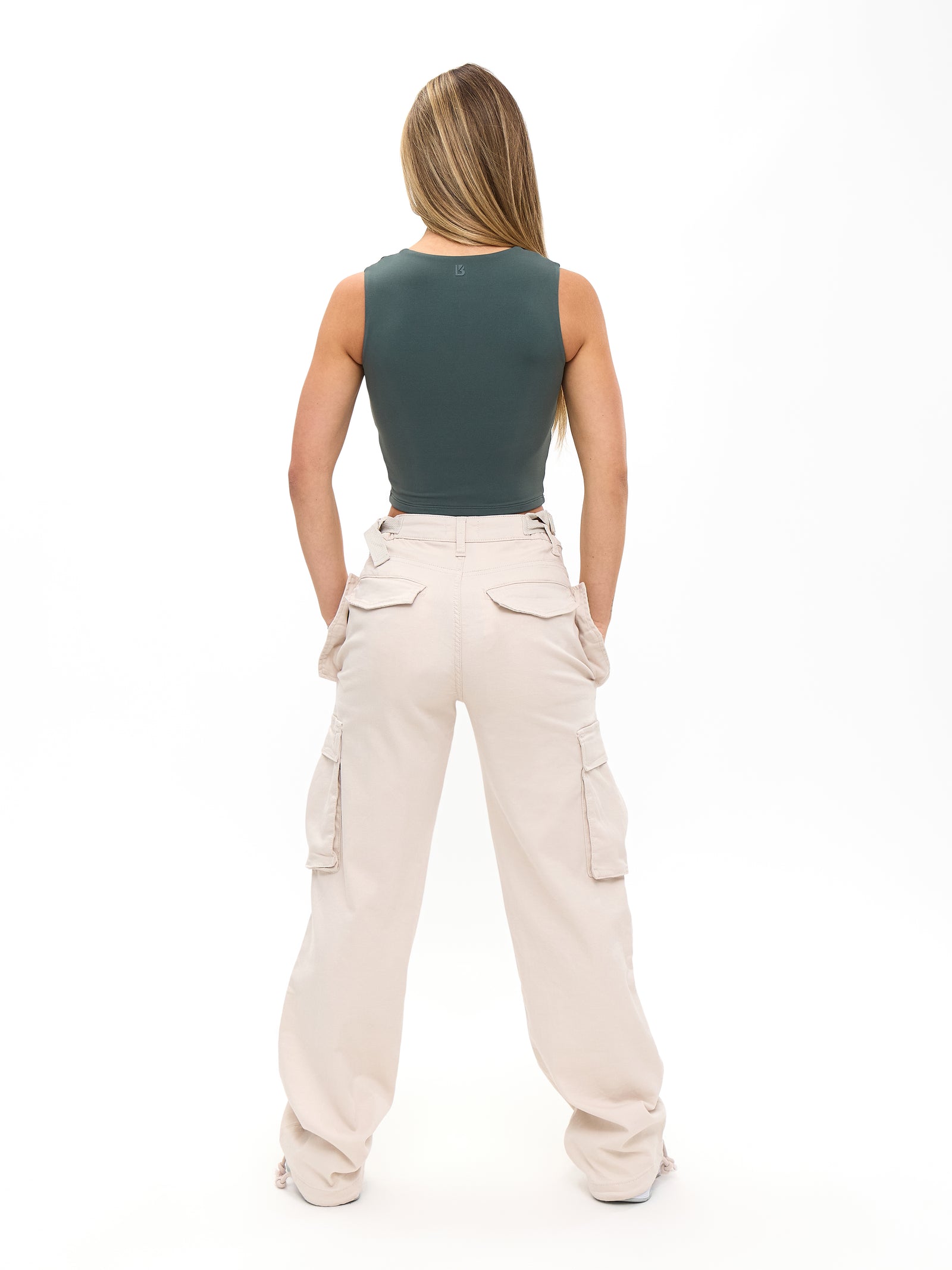 Curvy Stretch Cargo Pant - Bone