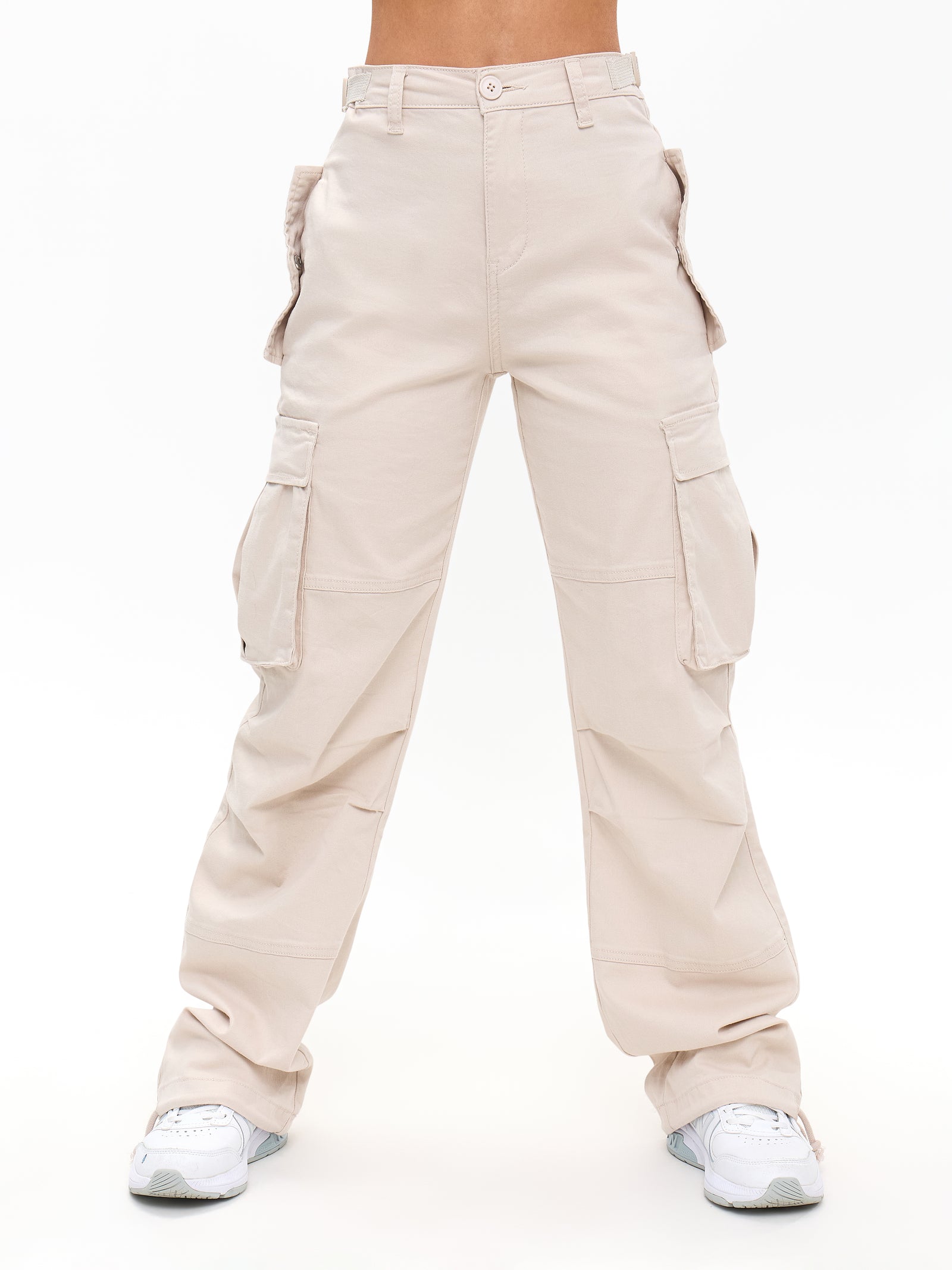 Curvy Stretch Cargo Pant - Bone