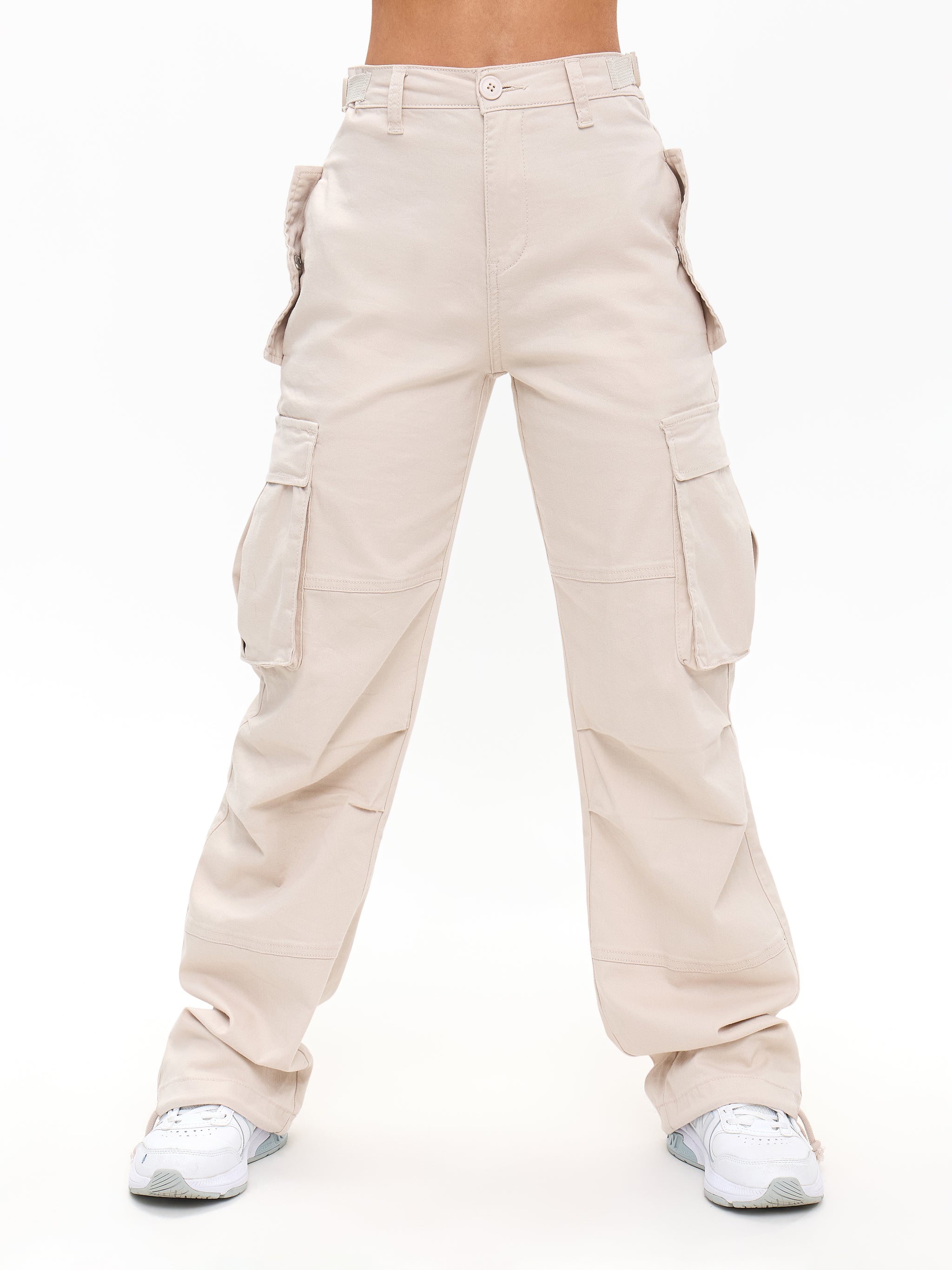 Curvy Stretch Cargo Pant - Bone