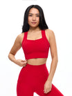 Bloom Sports Bra - Lipstick Red