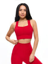 Thumbnail 1 of Bloom Sports Bra - Lipstick Red, 1 of 5