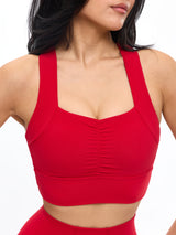 Thumbnail 5 of Bloom Sports Bra - Lipstick Red, 5 of 5