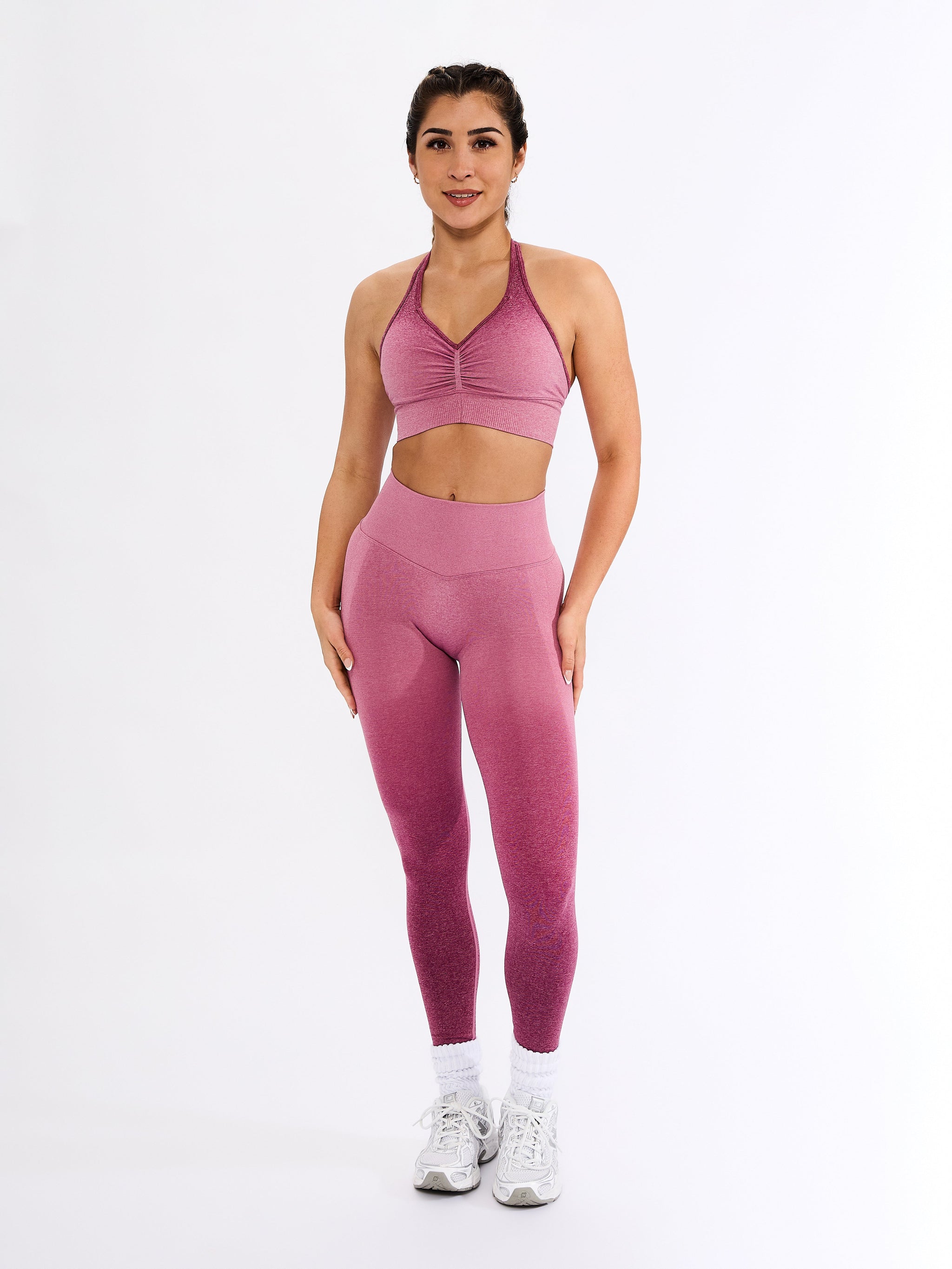 Halter Seamless Sports Bra - Empire Ombre