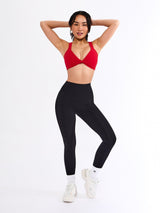 Thumbnail 5 of Twisted Curve Sports Bra - Lipstick Red, 5 of 5