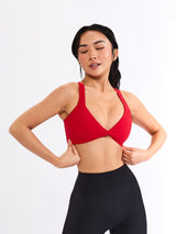 Thumbnail 3 of Twisted Curve Sports Bra - Lipstick Red, 3 of 5