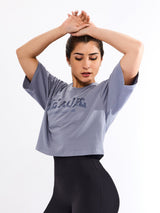 Thumbnail 1 of One More Crop Tee - Sterling, 1 of 6