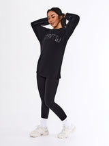 Thumbnail 4 of Selfie Long Sleeve Graphic Tee - Black, 4 of 6