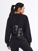 Thumbnail 3 of Selfie Long Sleeve Graphic Tee - Black, 3 of 6