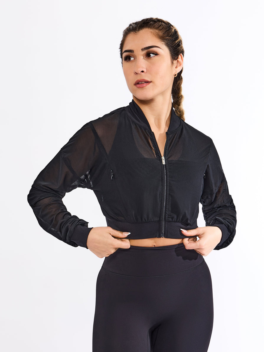 Exposed Mesh Jacket - Onyx Black