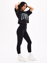 Thumbnail 4 of Throw Back Crop Tee - Vintage Black, 4 of 6