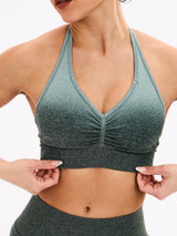 Thumbnail 1 of Halter Seamless Sports Bra - Garden Ombre, 1 of 5
