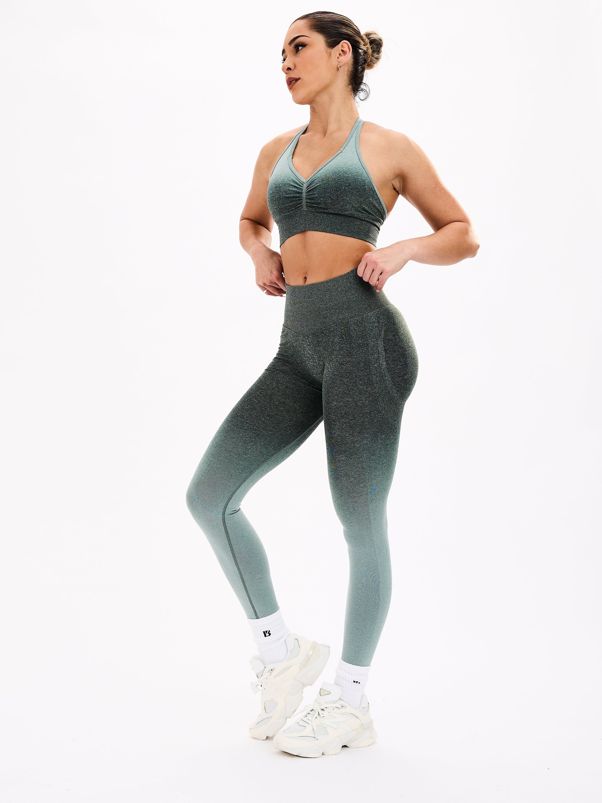 Halter Seamless Sports Bra - Garden Ombre