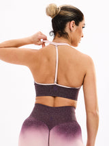 Thumbnail 2 of Halter Seamless Sports Bra - Court Ombre, 2 of 6