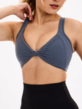 Thumbnail 1 of Twisted Curve Sports Bra - Barista Blue, 1 of 5
