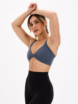 Thumbnail 3 of Twisted Curve Sports Bra - Barista Blue, 3 of 5