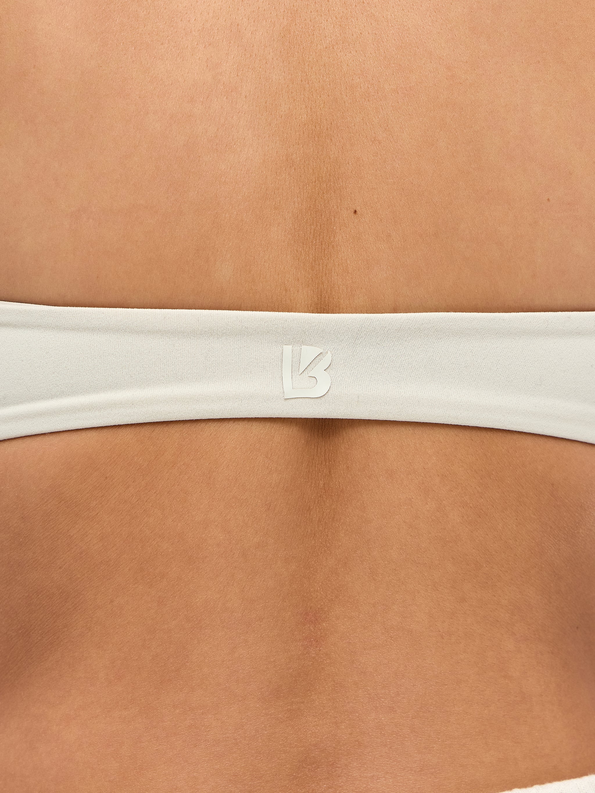 Twisted Halter Sports Bra - Bone