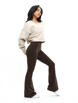 Thumbnail 4 of Moves Fleece Crop Pullover - Bone, 4 of 5