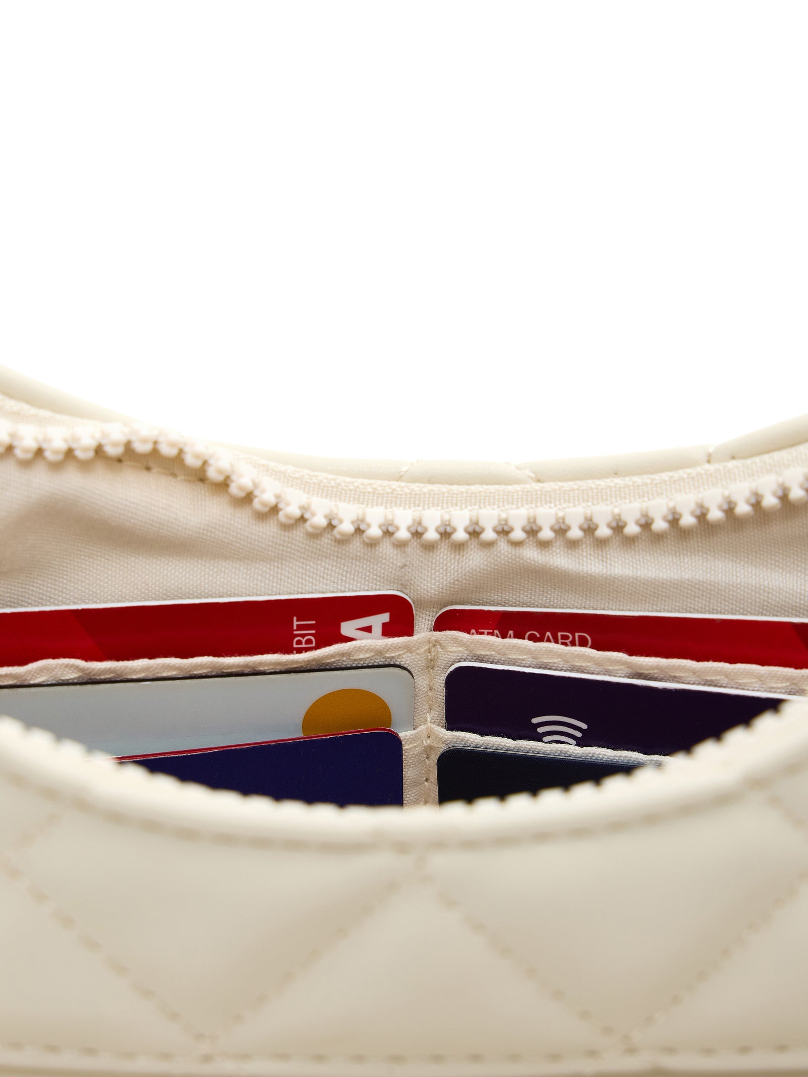 Quilted Crossbody Purse - Bone