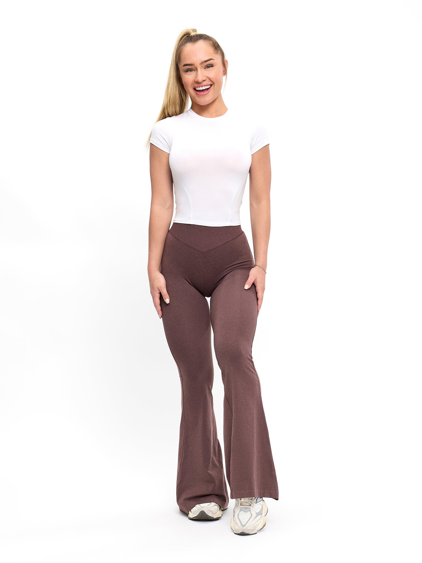 Seamless Flare Legging - Mocha Berry
