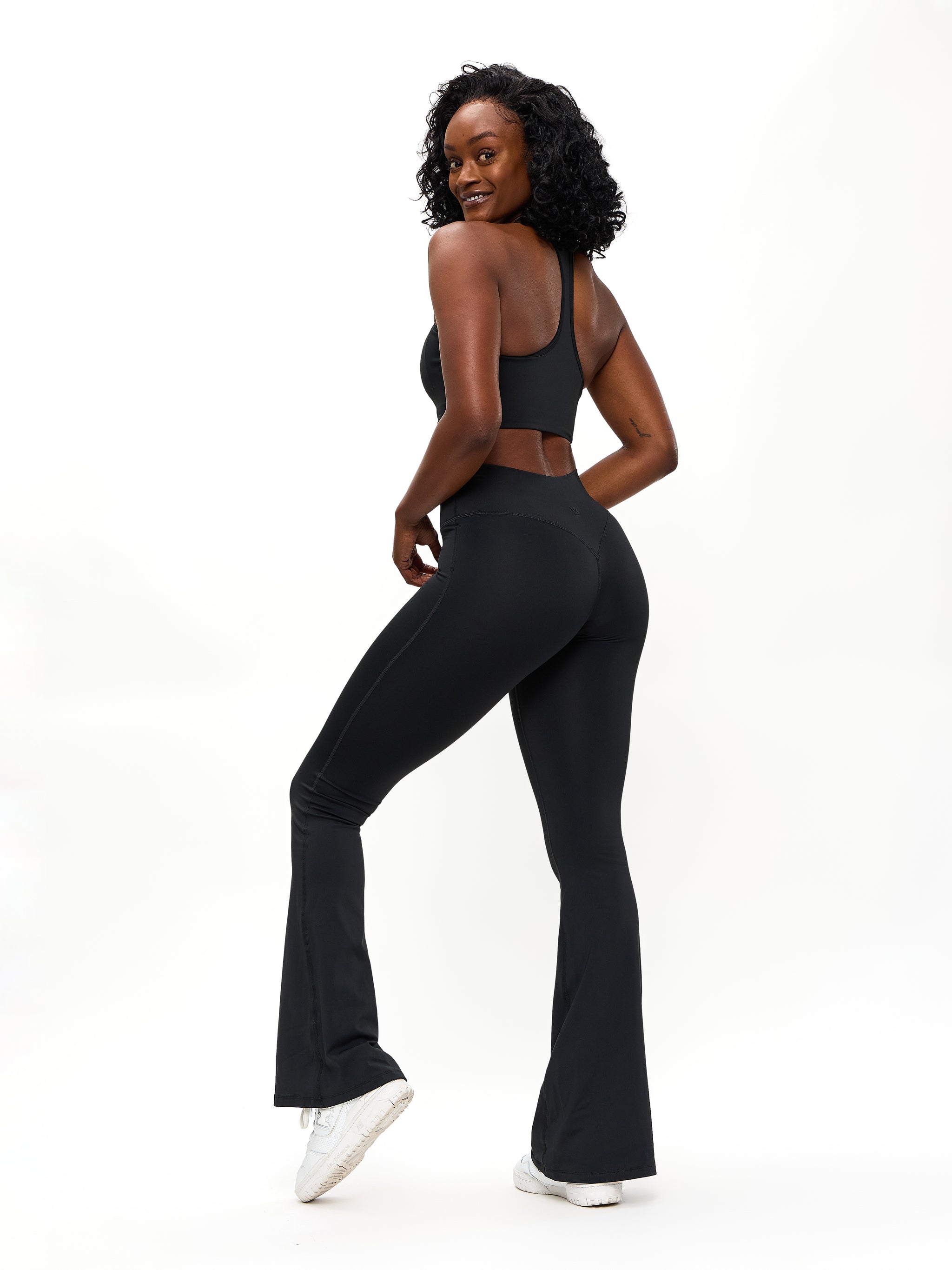 Colorado Fleece Flare Legging - Onyx Black