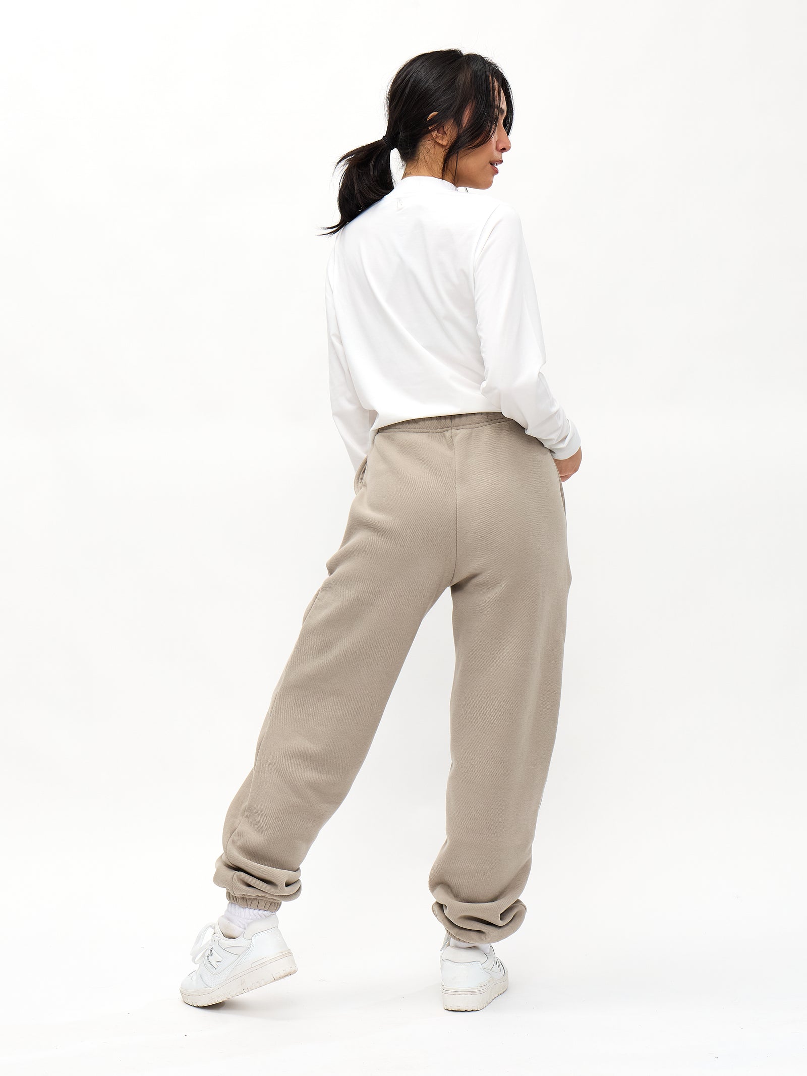 Drape Long Sleeve Tee - White