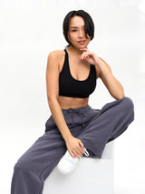 Thumbnail 1 of Plush Fleece Bralette - Onyx Black, 1 of 5