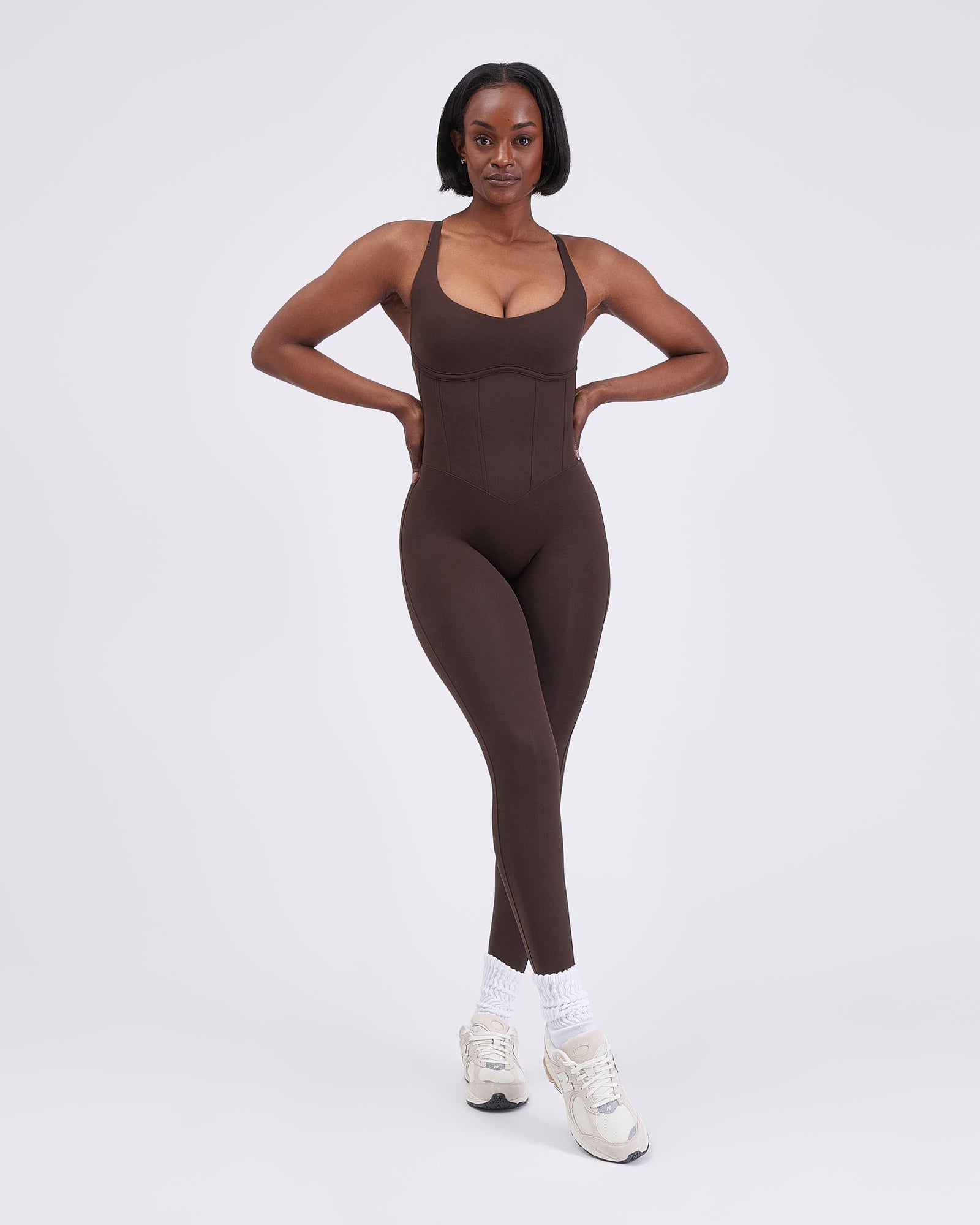 Corset Bodysuit - Cold Brew