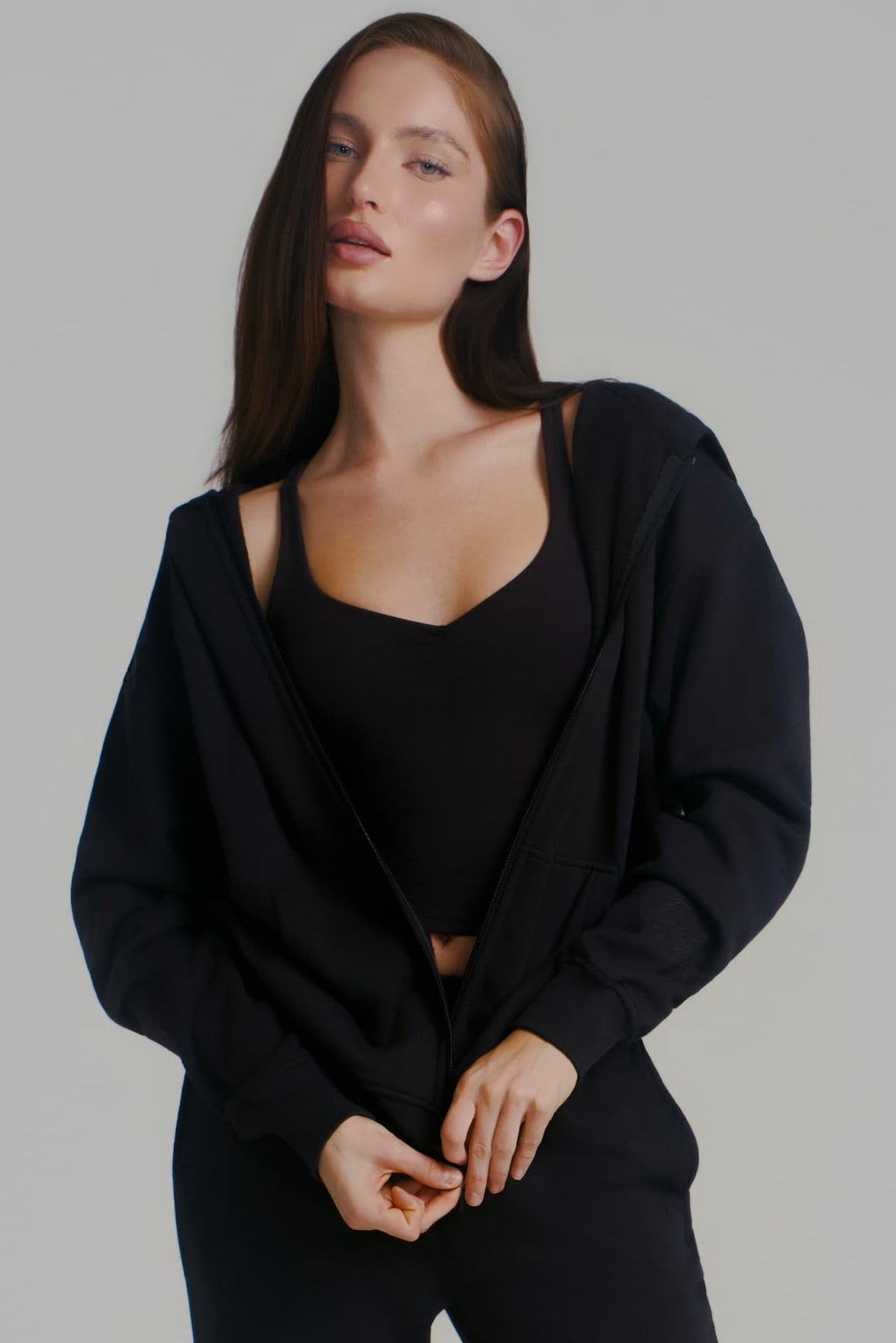 **PREORDER** Threads Zip Hoodie - Onyx Black