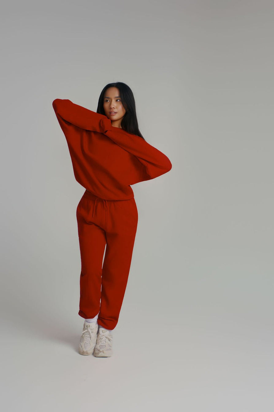 Threads Crew Pullover - Lipstick Red