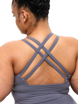 Thumbnail 3 of Rosa Sports Bra - Blue Steel, 3 of 5