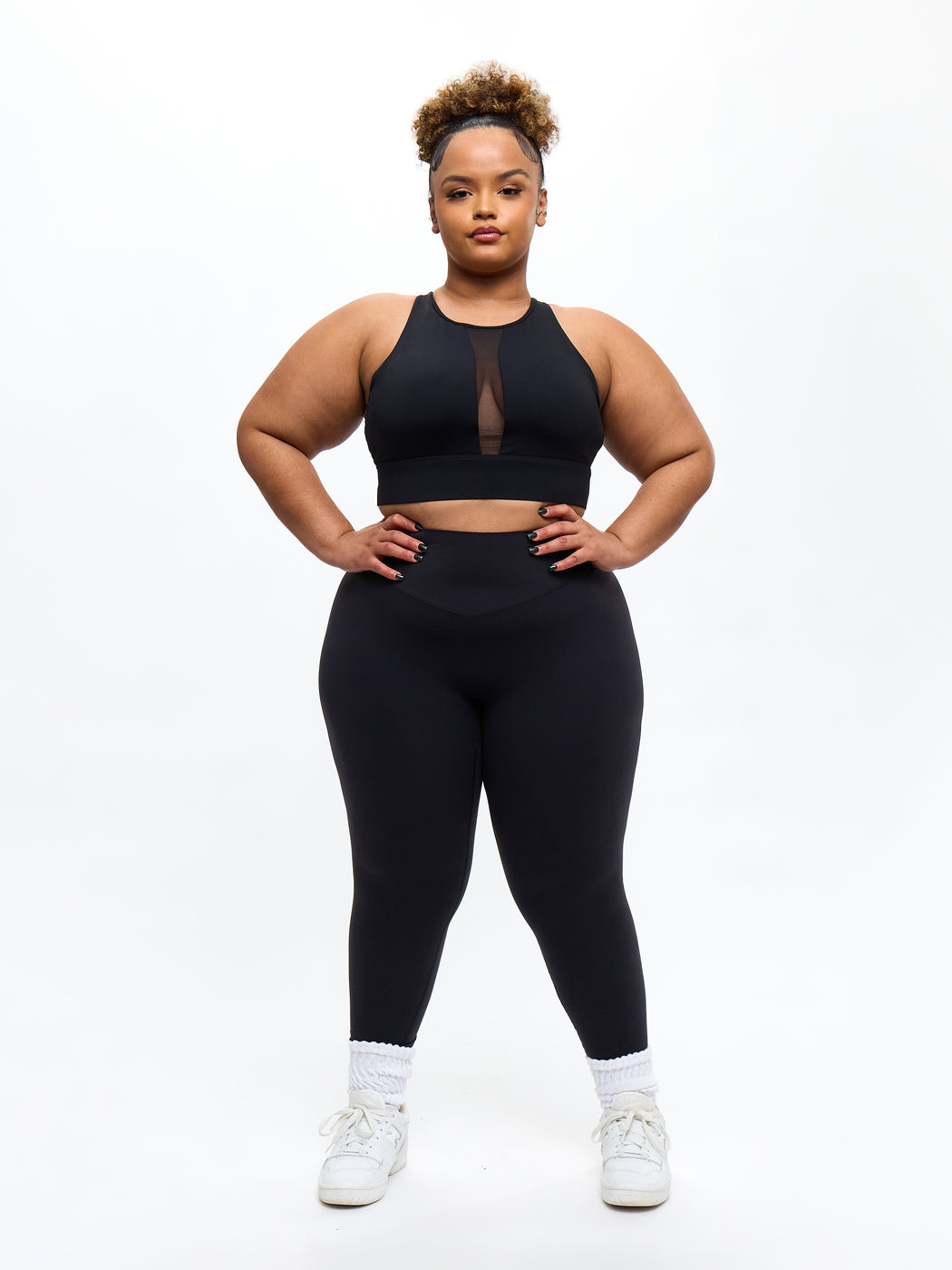 Airbrush Impact Sports Bra - Onyx Black