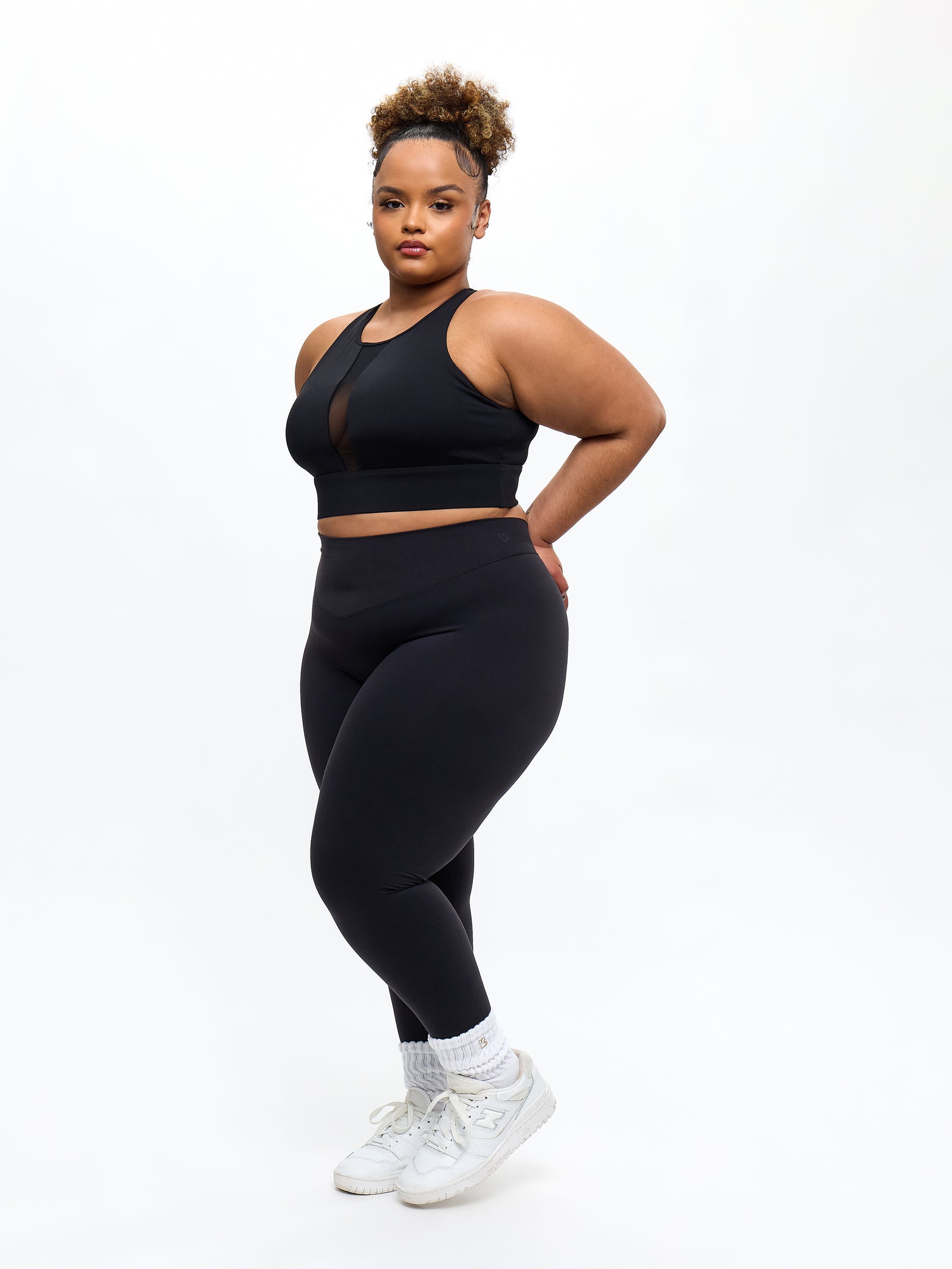 Airbrush Impact Sports Bra - Onyx Black