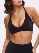 Thumbnail 2 of Girlfriend Reversible Sports Bra - Onyx Black and White, 2 of 11