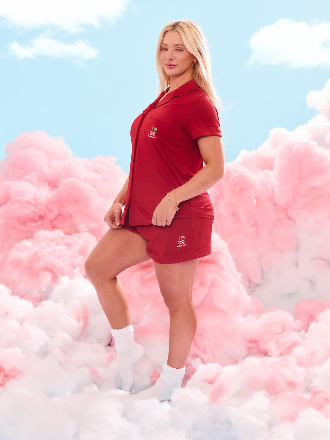 **PREORDER** Pajama Shorts Set - Red