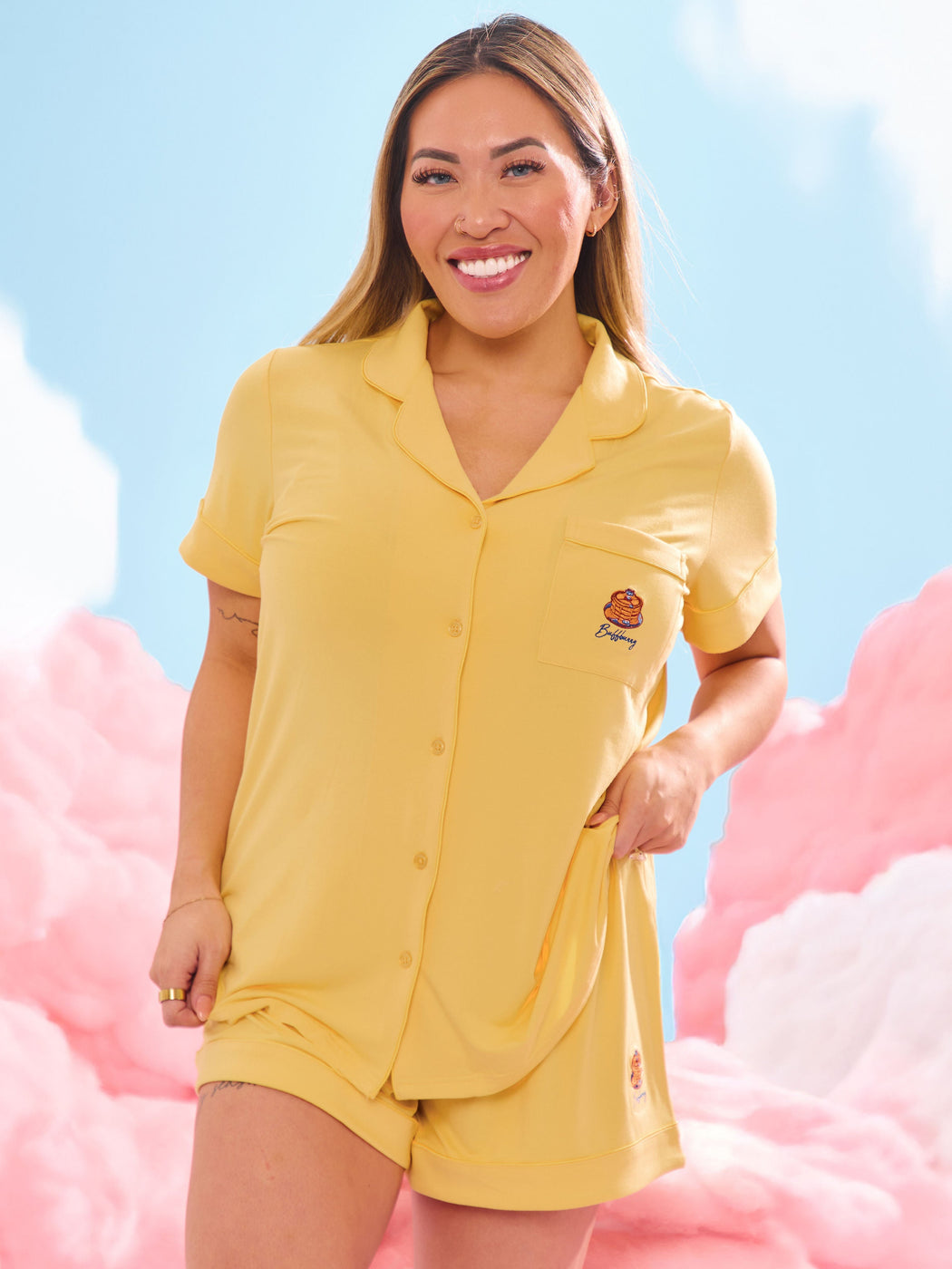 **PREORDER** Pajama Shorts Set - Yellow