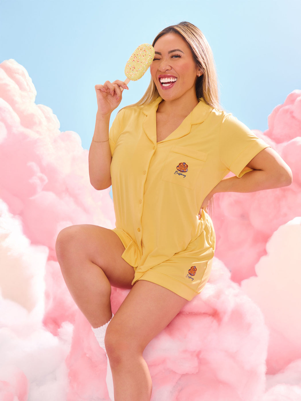 **PREORDER** Pajama Shorts Set - Yellow