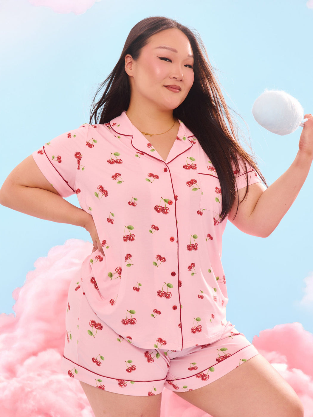 **PREORDER** Pajama Shorts Set - Cherry Print