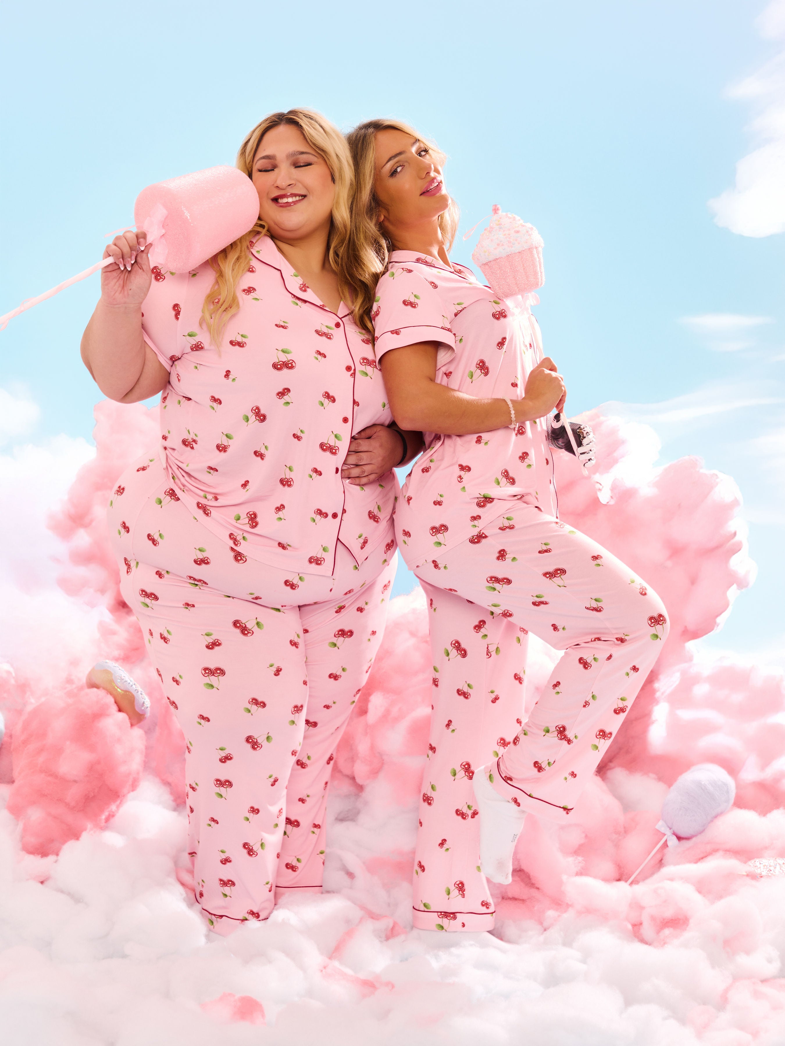 Misha&Puff ラッフルパンツ ピンク ボヘミア 6y Pajama Pants Set - Cherry Print