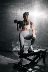 Thumbnail 3 of Power Seamless Sports Bra - White, 3 of 10