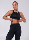 Wicked Zip Sports Bra - Embossed Bossy Print