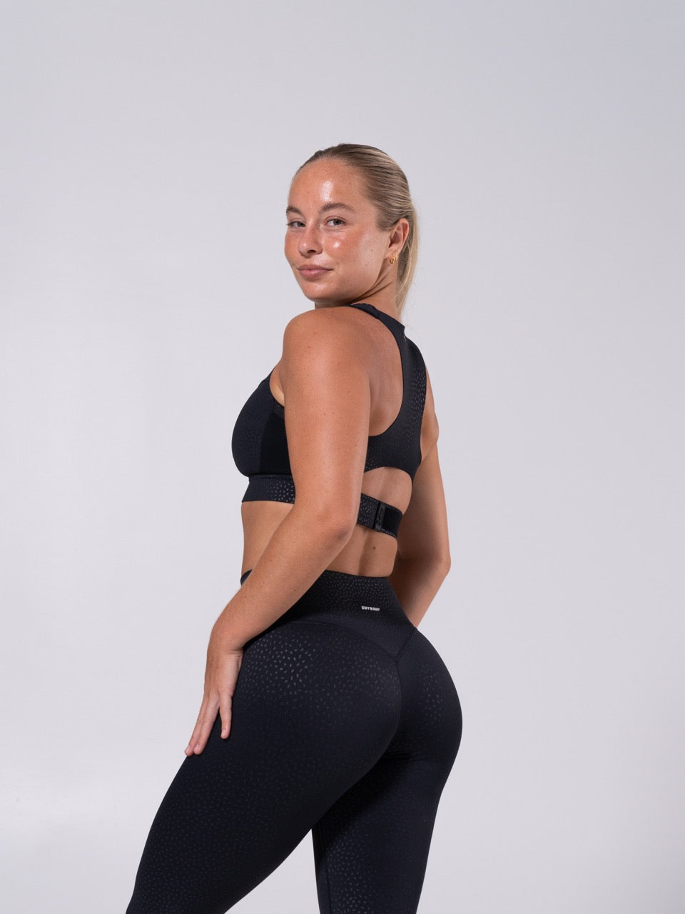 Wicked Zip Sports Bra - Embossed Bossy Print
