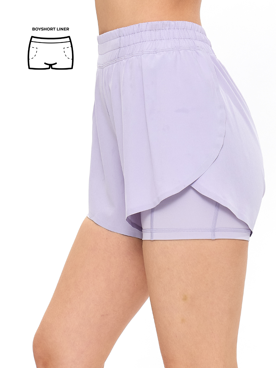 Flirty Flo Short Boyshort - Lavender Smoke