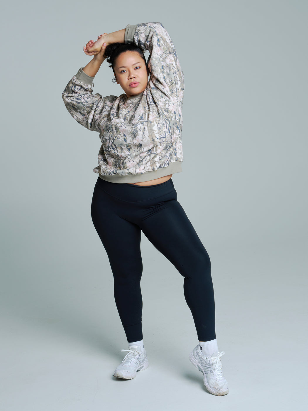 Plush Fleece Crew Pullover - Pink Camo