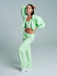 Plush Fleece Straight Leg Sweat Pant - Honeydew
